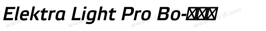 Elektra Light Pro Bo字体转换